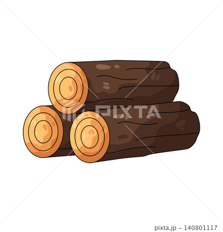 Illustration of wood log Illustration of wood log 140801117