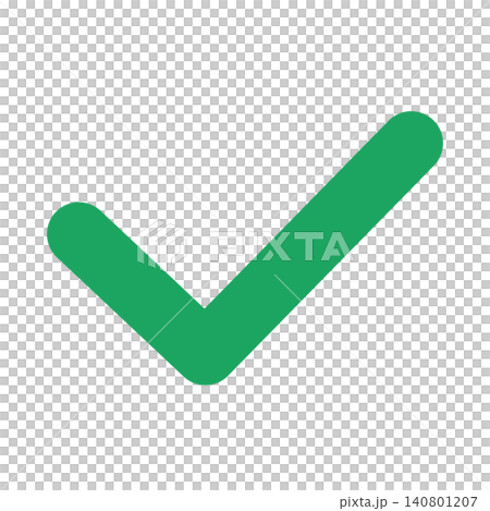 Simple checkmark icon illustration: Green 005 Simple checkmark icon illustration: Green 005 140801207
