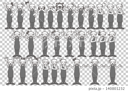 Business character pose set illustration Business character pose set illustration 140801232