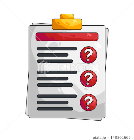 Illustration of exam paper Illustration of exam paper 140801663
