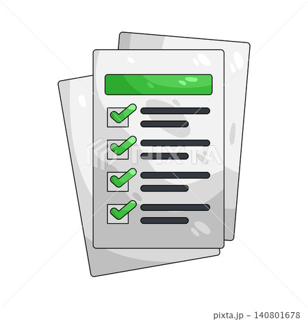 Illustration of stacked exam paper Illustration of stacked exam paper 140801678