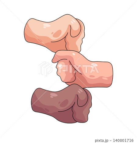 Illustration of Friendship hands Illustration of Friendship hands 140801716