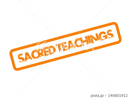 Sacred teachings concept stamp for spiritual wisdom knowledge and learning education materials Sacred teachings concept stamp for spiritual wisdom knowledge and learning education materials 140801912