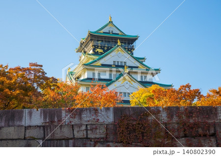 大阪城　紅葉2 140802390