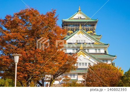 大阪城　紅葉2 140802393