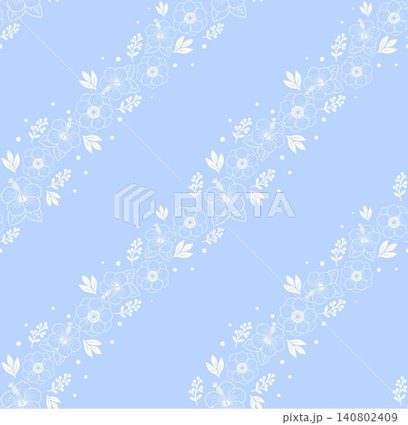 Elegant Blossom Border Repeat Background 140802409
