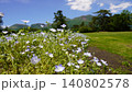 大分県くじゅう花公園に咲く色とりどりの花と風景 140802578