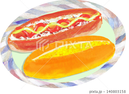 玉子パンとホットドック 玉子パンとホットドック 140803158