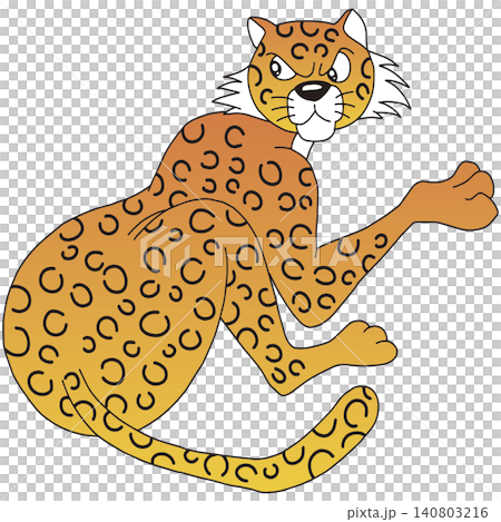 手書き動物イラスト☆豹 140803216