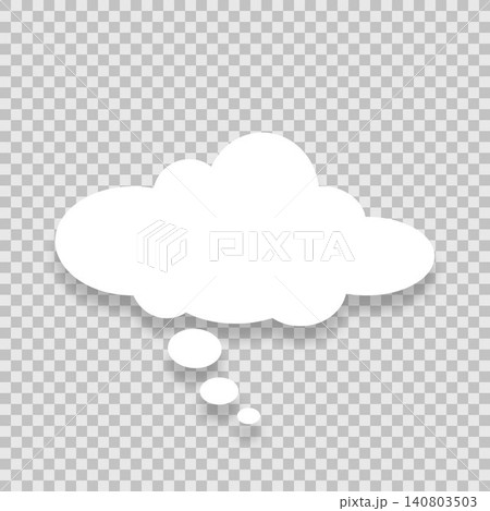 A speech bubble with a shadow on a transparent background. A speech bubble with a shadow on a transparent background. 140803503