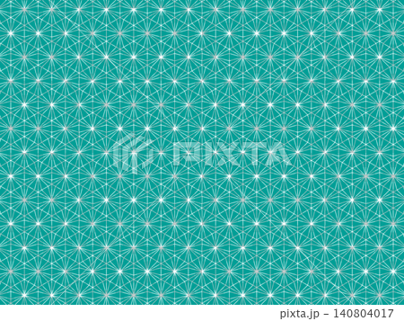 Blue-green gentian flower with hemp leaf pattern background Blue-green gentian flower with hemp leaf pattern background 140804017