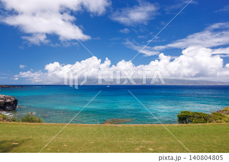 Golf course with ocean view in Hawaii Golf course with ocean view in Hawaii 140804805
