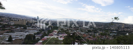Panoramic photography of the sights and landscapes of urban development in Tbilisi, Georgia 140805113