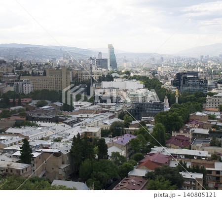 Panoramic photography of the sights and landscapes of urban development in Tbilisi, Georgia 140805121