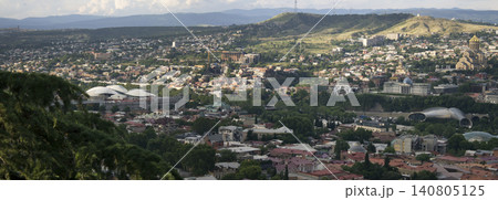 Panoramic photography of the sights and landscapes of urban development in Tbilisi, Georgia 140805125