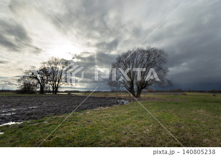 Storm Clouds Over Rural Farmland Storm Clouds Over Rural Farmland 140805238