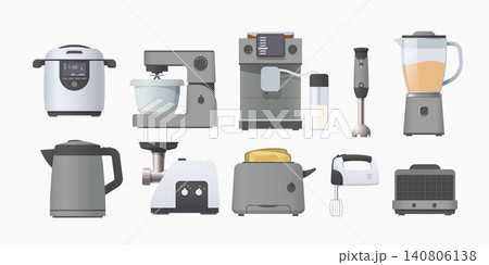 kitchen appliance isolated in set on white 140806138