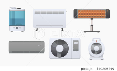 a various climate household devices in set a various climate household devices in set 140806149