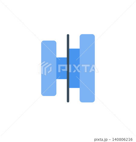 Align center horizontal icon for text centering in document. Middle aligned horizontal symbol for application interface or design tool. Icon design flat style Align center horizontal icon for text centering in document. Middle aligned horizontal symbol for application interface or design tool. Icon design flat style 140806216