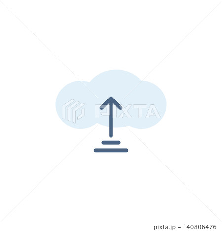 Save to cloud icon for online storage backup feature. Cloud with arrow symbol for sync application or file manager tool. Icon design flat style Save to cloud icon for online storage backup feature. Cloud with arrow symbol for sync application or file manager tool. Icon design flat style 140806476