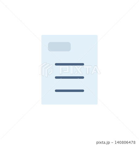 Header icon for top section of document page in application. Top bar symbol for word processor or page layout tool. Icon design flat style 140806478