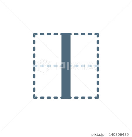 Inside border vertical icon for adding inner vertical divider. Vertical line inside square symbol for table application interface. Icon design flat style Inside border vertical icon for adding inner vertical divider. Vertical line inside square symbol for table application interface. Icon design flat style 140806489