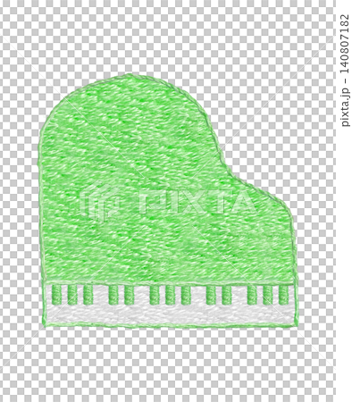 [Grand Piano Material] Hand-embroidered illustration material 140807182