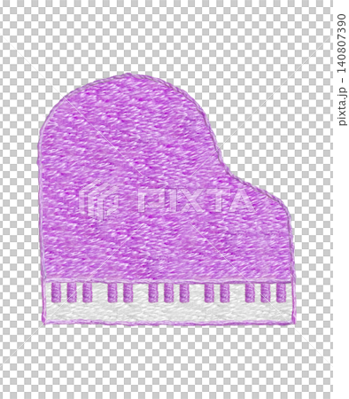 [Grand Piano Material] Hand-embroidered illustration material 140807390