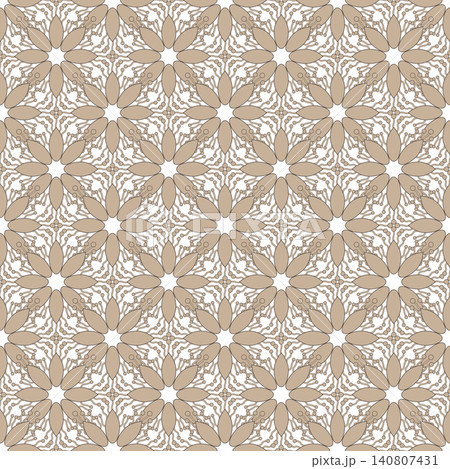Simple geometric pattern, white background. Seamless floral pattern-207. 140807431