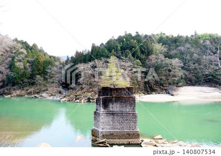 岐阜県中津川市_木曽川5(旧玉蔵橋跡付近)_2023_3月 140807534