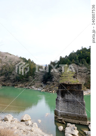 岐阜県中津川市_木曽川2(旧玉蔵橋跡付近)_2023_3月 140807536