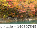 紅葉した木々が池に映る池 140807545