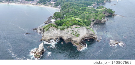空撮「千葉県」鵜原理想郷をドローンで撮影　勝浦市 140807665