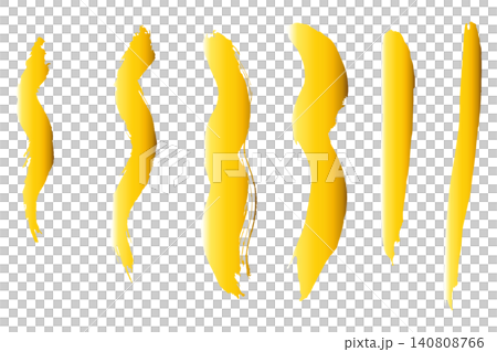 Hand-drawn gold brushstroke set vector illustration Hand-drawn gold brushstroke set vector illustration 140808766