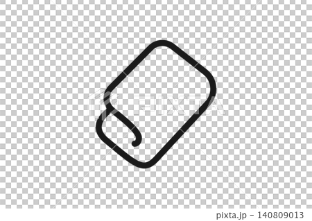 Simple line art icons of folded towels and blankets. Simple line art icons of folded towels and blankets. 140809013