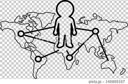 Business pictograms, global expansion, network icons, illustrations. Business pictograms, global expansion, network icons, illustrations. 140809107
