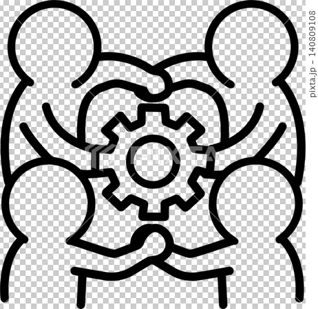 Business pictograms: Teamwork, Cooperation, Organization, Gear, Icon, Illustration Business pictograms: Teamwork, Cooperation, Organization, Gear, Icon, Illustration 140809108