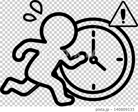 Business pictograms: Deadline, deadline, punctuality, icon, illustration. 140809135