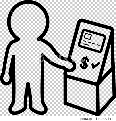 商業圖示:付款、無現金、ATM 圖示、插圖。 商業圖示:付款、無現金、ATM 圖示、插圖。 140809141