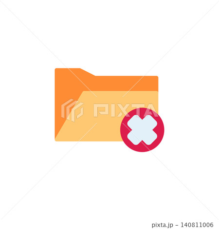 Block folder icon for restricted access directory in application. Folder with forbidden symbol for security software or system tool. Icon design flat style Block folder icon for restricted access directory in application. Folder with forbidden symbol for security software or system tool. Icon design flat style 140811006