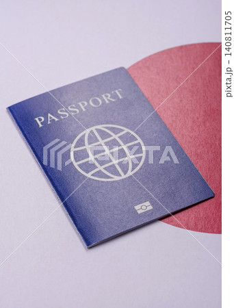 Japanese passport or id document with tickets for flight, travel, border crossing. Japan passport Japanese passport or id document with tickets for flight, travel, border crossing. Japan passport 140811705