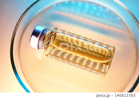 Glp 1 medication vial on petri dish for metabolic therapy 140811783
