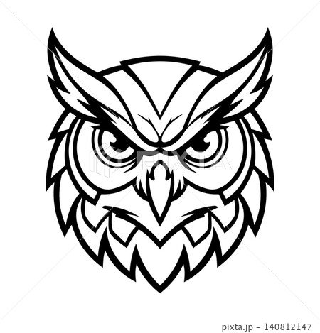 Owl Face Illustration Character Vector Logo Template Owl Face Illustration Character Vector Logo Template 140812147