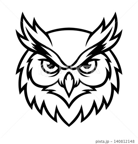 Owl Face Illustration Character Vector Logo Template Owl Face Illustration Character Vector Logo Template 140812148