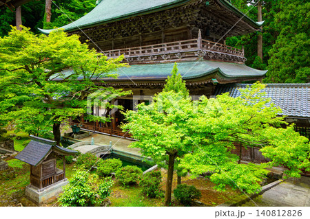 永平寺の山門　四天王　吉祥の額　大伽藍 140812826