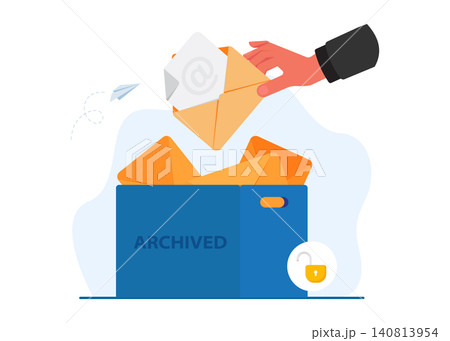 Organizing and Storing Digital Email Communications in an Archive Box 140813954