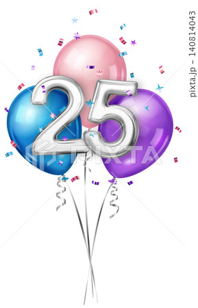 25th birthday celebration balloons. 25th birthday celebration balloons. 140814043