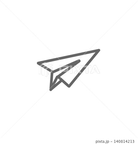 紙飛行機のシンプルな線画イラスト・アイコン素材 紙飛行機のシンプルな線画イラスト・アイコン素材 140814213
