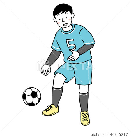 サッカーをする人のイラスト サッカーをする人のイラスト 140815217