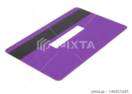 card isolated on white background pasteboard mockup plastic back 140815265